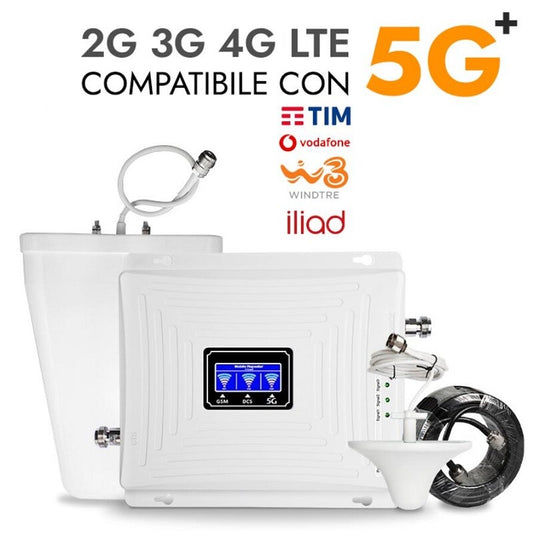 3 in 1 Kit Ripetitore Banda Tribanda GSM 2G 3G 4G LTE 5G Amplificatore Segnale