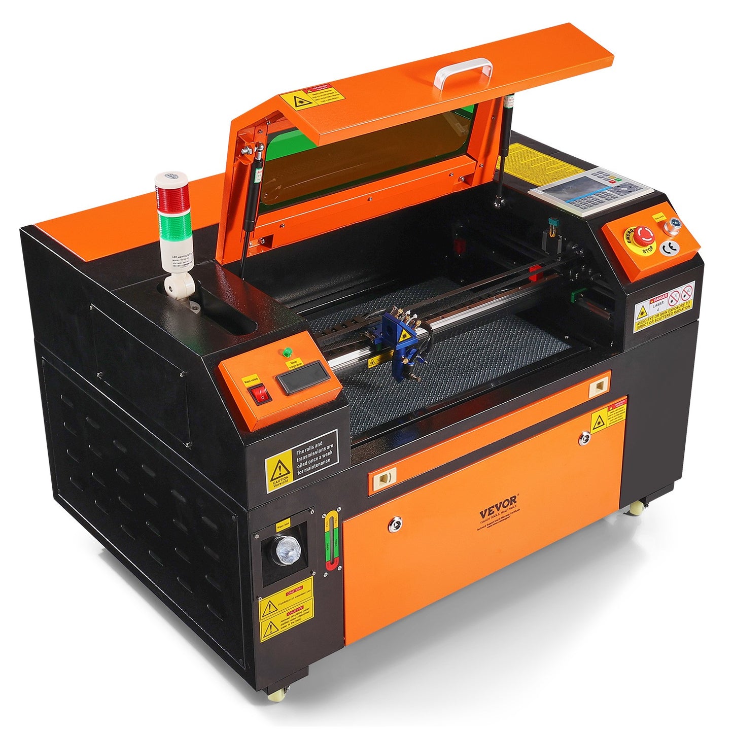 VEVOR Macchina Incisione Laser Compatta Stampante CO2 50W Piano Lavoro 30X50 Cm