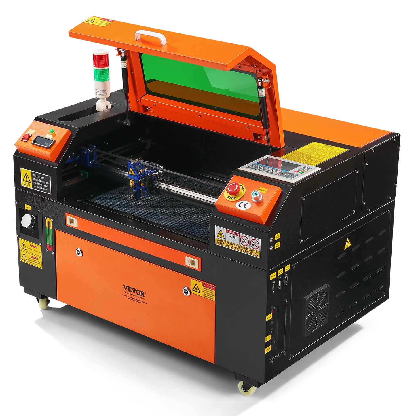 VEVOR Macchina Incisione Laser Compatta Stampante CO2 50W Piano Lavoro 30X50 Cm