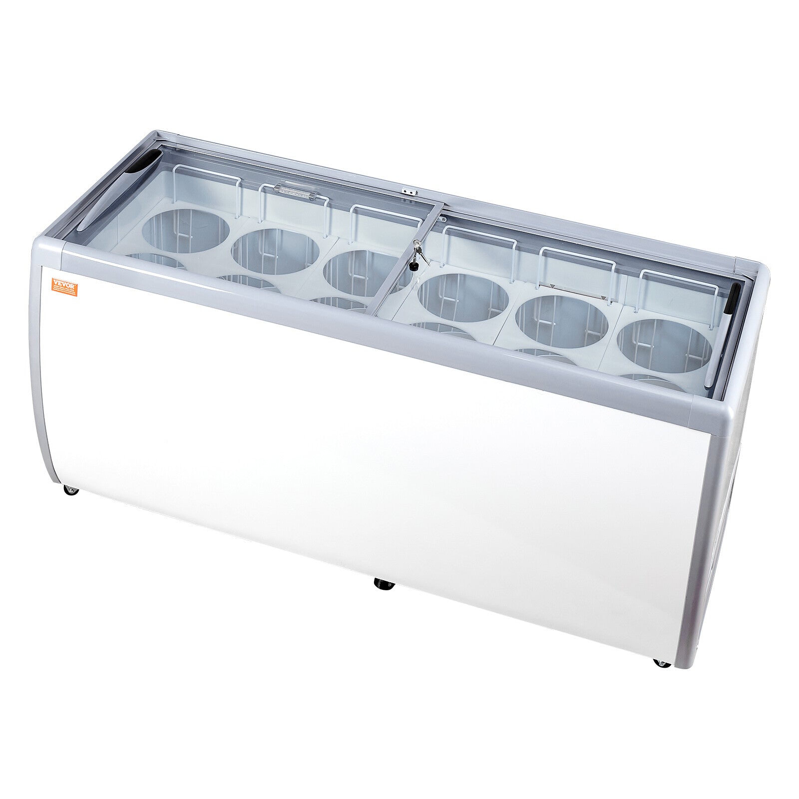 VEVOR Vetrina Gelato Commerciale 1800 X 715 X 880 Mm Vetrina per Gelato 567 L