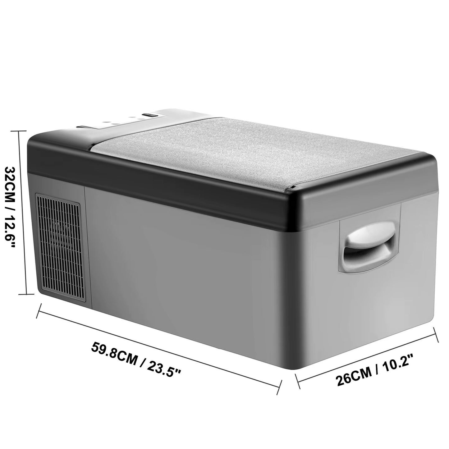 Succebuy 15L Small Fridge Portable Car Freezer 12V/24V Mini Refrigerator Compressor Cooler for Traveling Outdoor Activities