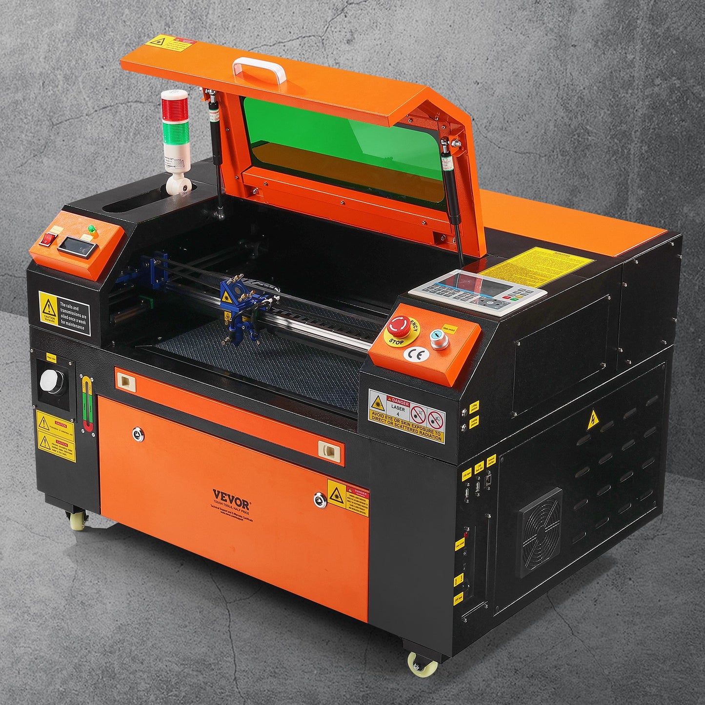 VEVOR Macchina Incisione Laser Compatta Stampante CO2 50W Piano Lavoro 30X50 Cm