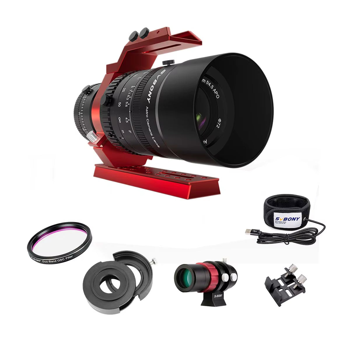 SV555 New Upgrade Astrophotography Telescope APO 243Mm F/4.5 Telephoto Camera Lens for Full Frame Sky Imaging