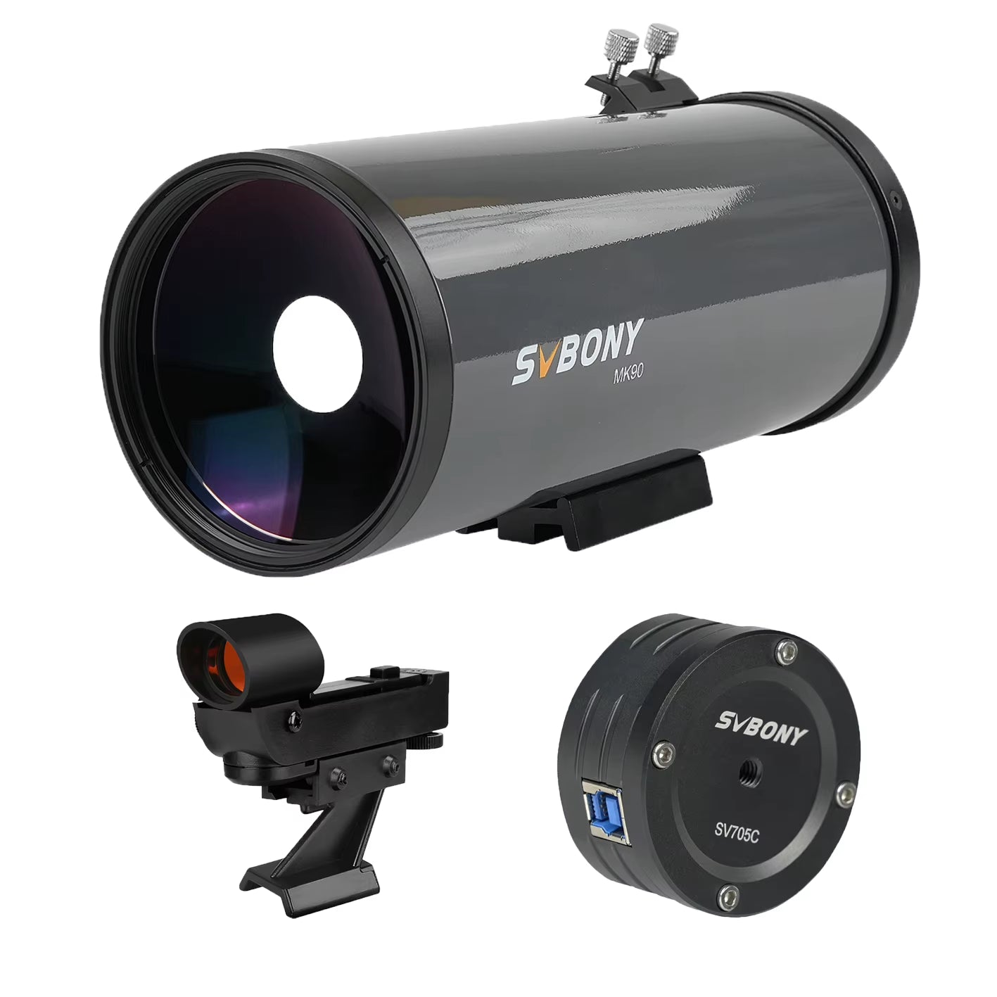 MK90 Maksutov-Cassegrain Telescope 90Mm Aperture, Portable Grab-And-Go , Ideal for Lunar,Planetary Observations