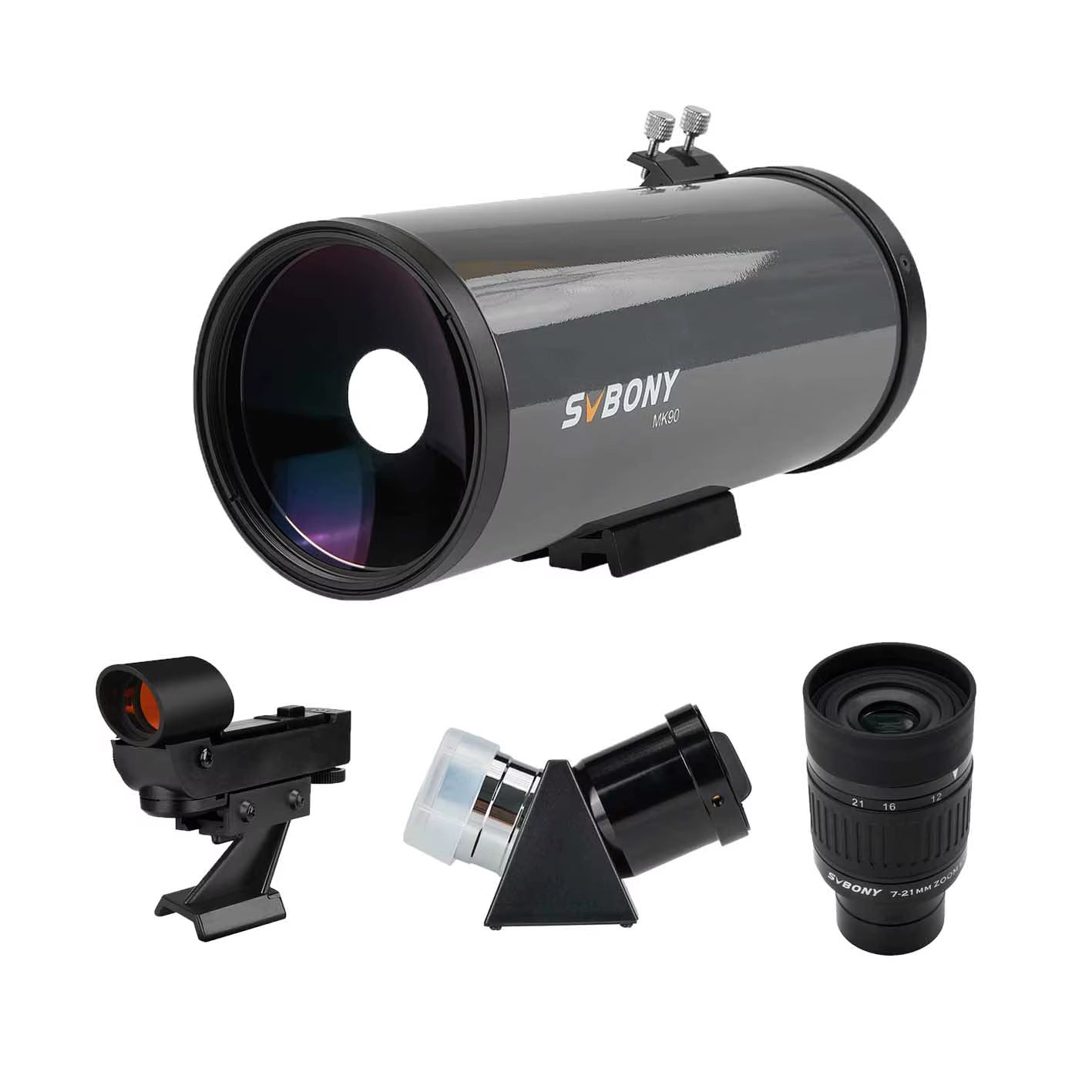 MK90 Maksutov-Cassegrain Telescope 90Mm Aperture, Portable Grab-And-Go , Ideal for Lunar,Planetary Observations