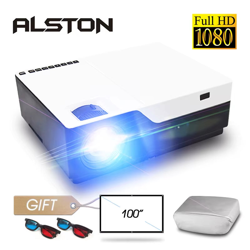 M18 Full HD 1080P Projector 4K 5500 Lumens Cinema Proyector Beamer Android Wifi Bluetooth Hdmi-Compatible VGA AV USB